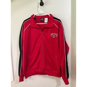 Ohio State Buckeyes Track Jacket XL Red Embroidered Zip Up
